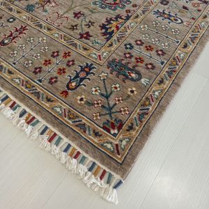 Uşak Delux Koleksiyonu 0805 Vizon Multicolor Özel Tezgah Halısı