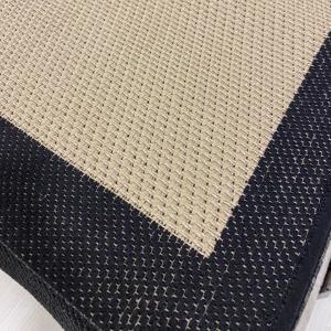 Jüt Sisal Bej Siyah Makine Halısı 9716 120 X 120 - YUVARLAK
