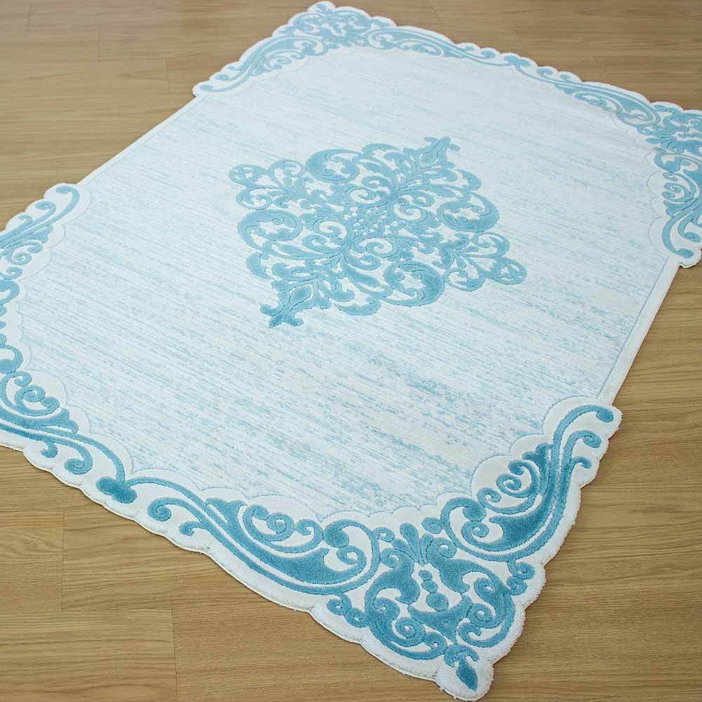 Tasarım Koleksiyonu 9008 Mavi Halı 133 X 190