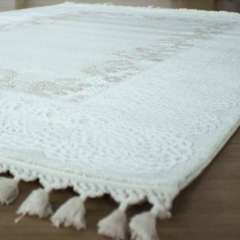 Doku Koleksiyonu 2503 Krem Halı 80 X 150