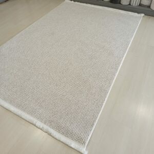 Petek Koleksiyonu Krem Bej Kesme Halı 0043b