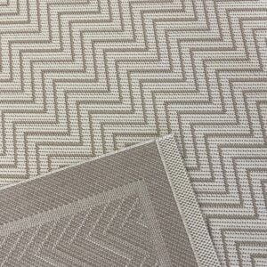 Jüt Sisal Bej Beyaz Makine Halısı 9717 160 X 160 - YUVARLAK