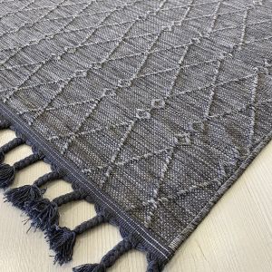 Nepal Sisal Gri Kesme Halı 6045